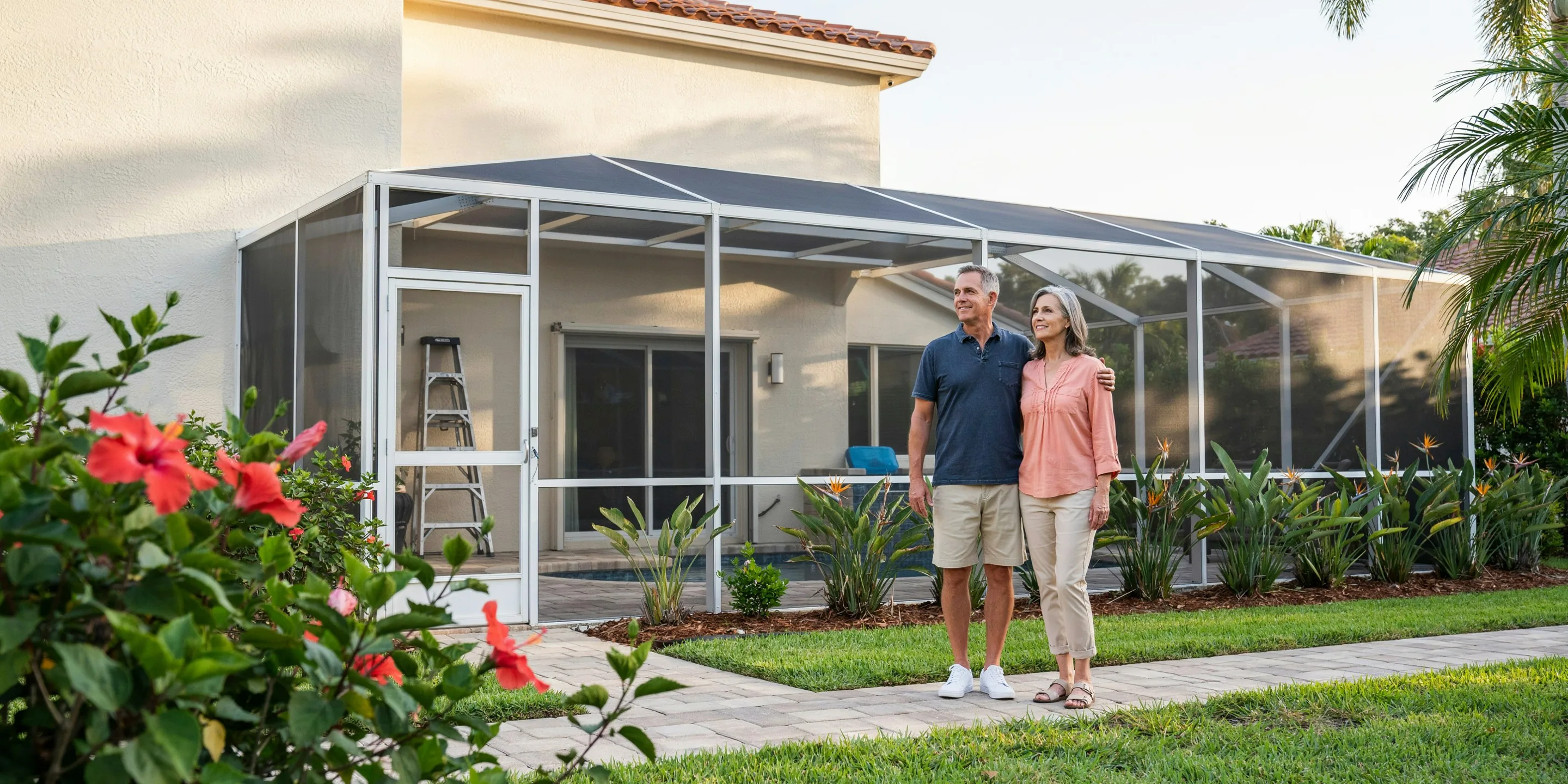 Pool Cage Rescreening in University Park, FL
